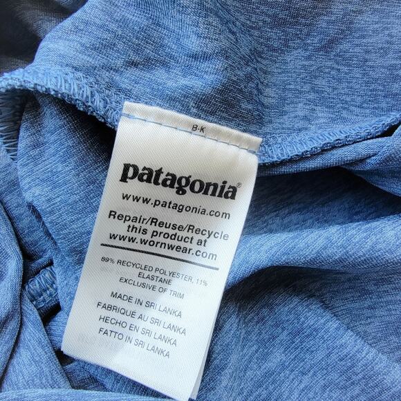 Patagonia Seabrook Twist Front Heather Blue Mini Dress - Picture 4 of 5